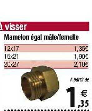 mamelon égal mâle femelle