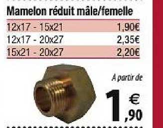 mamelon réduit mâle femelle
