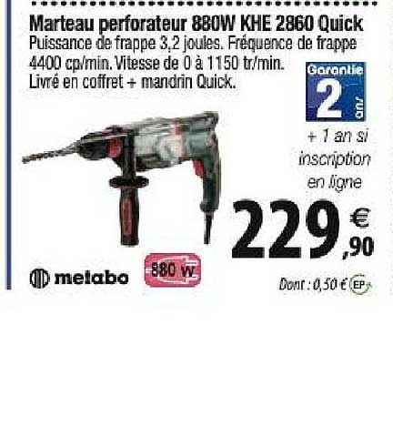Marteau Perforateur 880w Khe 2860 Quick