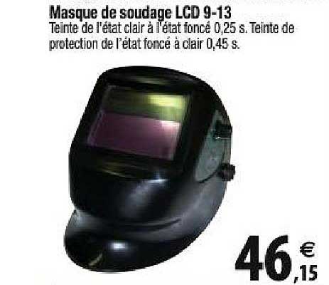 masque de soudage lcd 9 13
