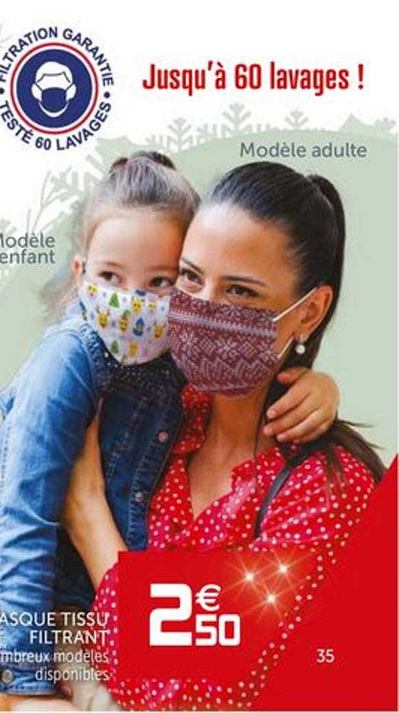 masque tissu filtrant