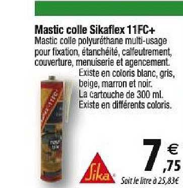 mastic colle sikaflex 11fc+