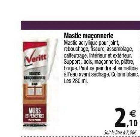 mastic maçonnerie veritt