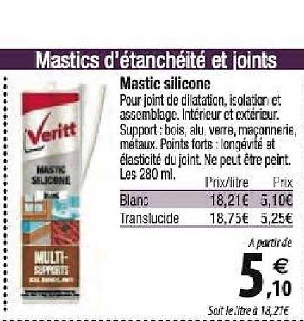 mastic silicone veritt