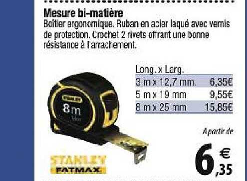 mesure bi matière