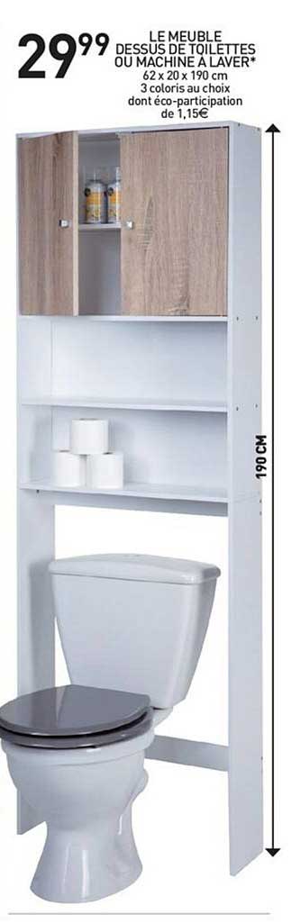 meuble dessus de toilettes ou machina à laver