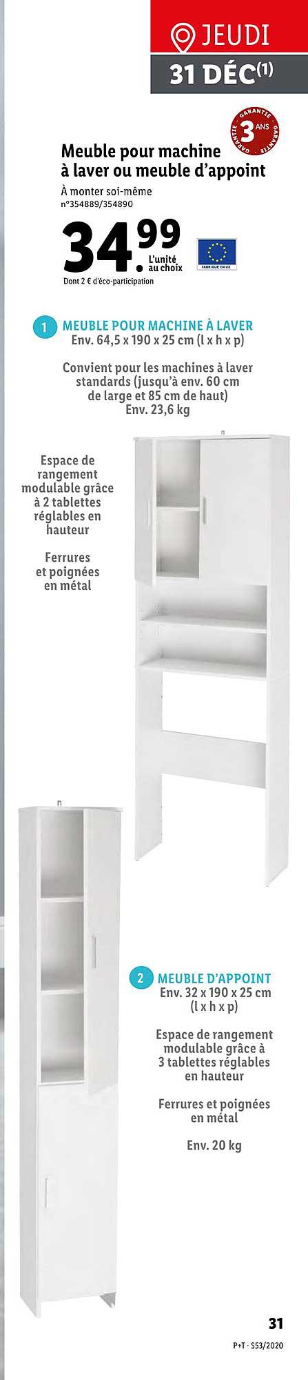 Meuble Pour Machine à Laver Ou Meuble D'appoint