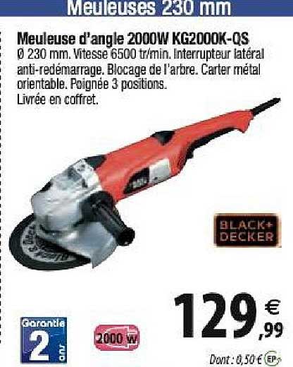 meuleuse d'angle 2000w kg2000k qs