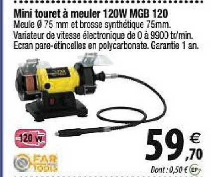 mini touret à meuler 120w mgb 120