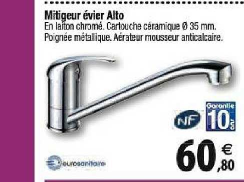 mitigeur évier alto
