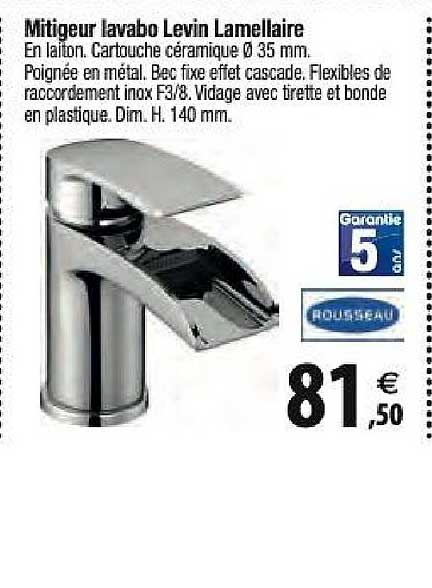 Mitigeur Lavabo Levin Lamellaire