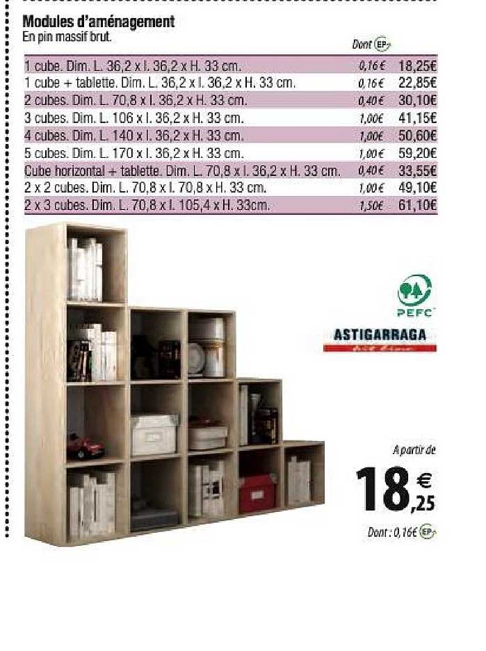 modules d'aménagement