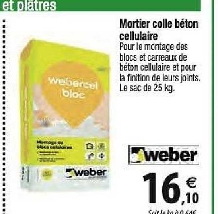 mortier colle béton cellulaire weber
