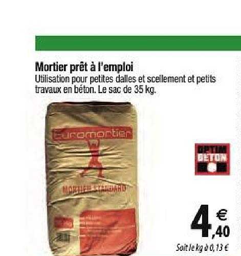 Mortier Prêt à L'emploi