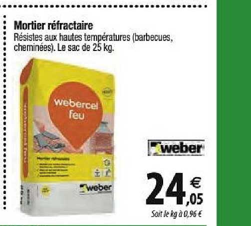 mortier réfractaire weber