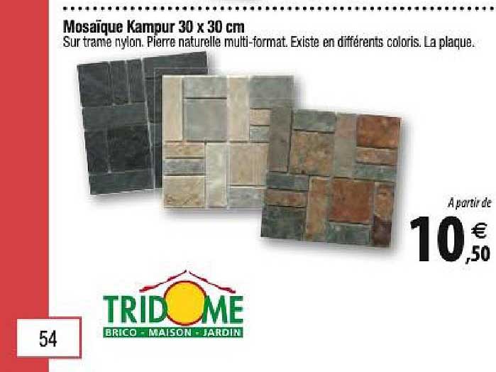 mosaïque kampur 30x30 cm