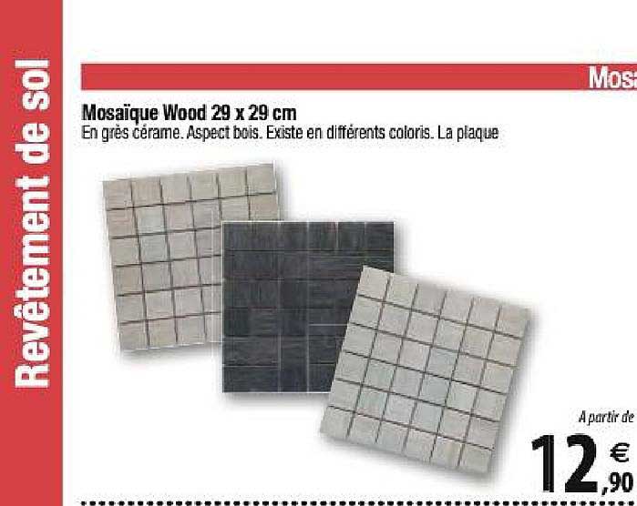 mosaïque wood 29x29 cm