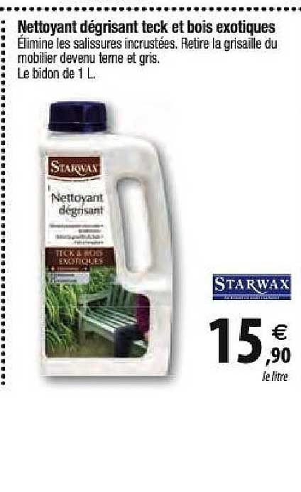 nettoyant dégrisant teck et bois exotiques starwax