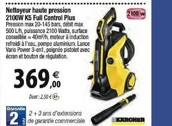 nettoyeur haute pression 2100w k5 full control plus