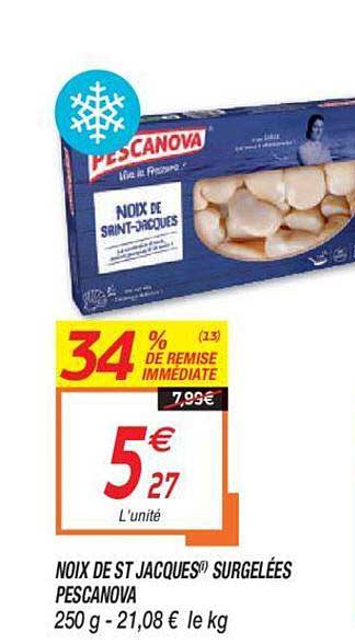 noix de st jacques surgelées pescanova 34% de remise immédiate