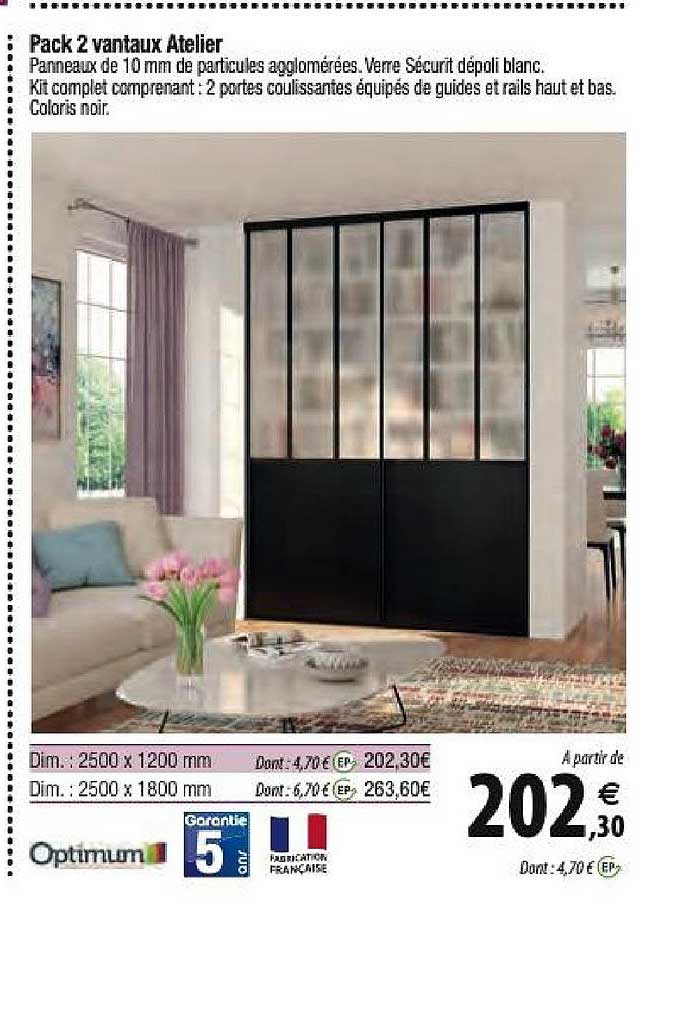 pack 2 vantaux atelier