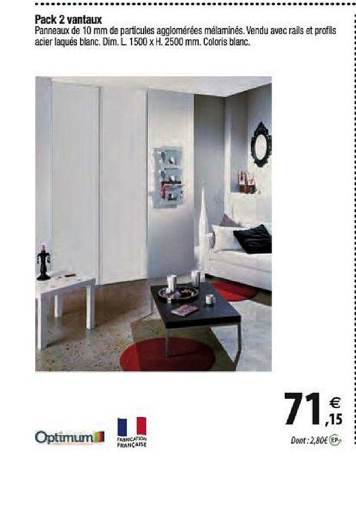 pack  2 vantaux optimum