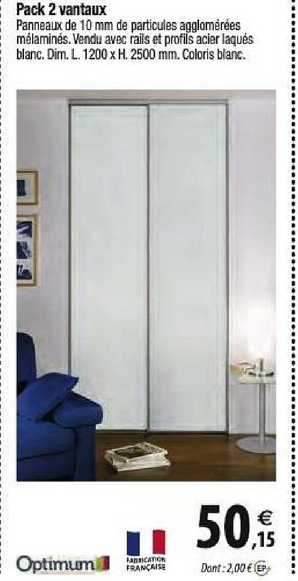 pack 2 vantaux optimum