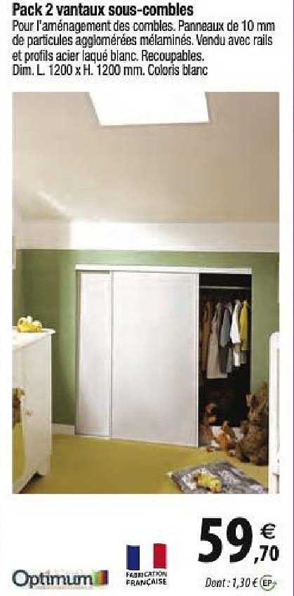 pack 2 vantaux sous combles optimum