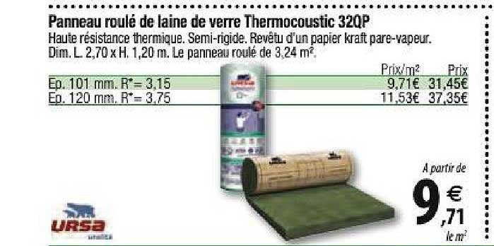 Panneau Roulé De Laine De Verre Thermocoustic 320p