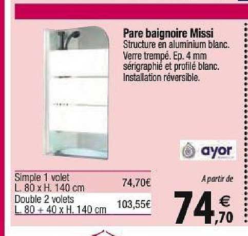 pare baignoire missi