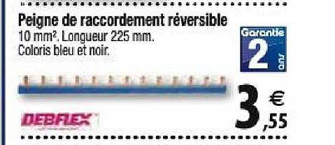 peigne de raccordement réversible debflex