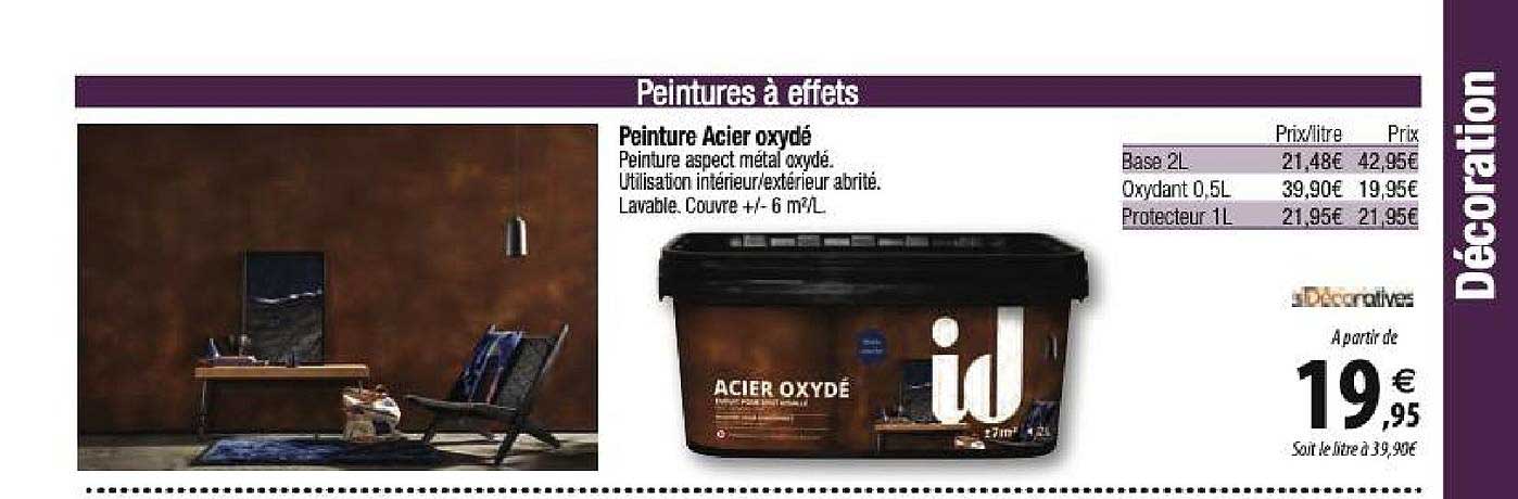 peinture acier oxydé décoratives