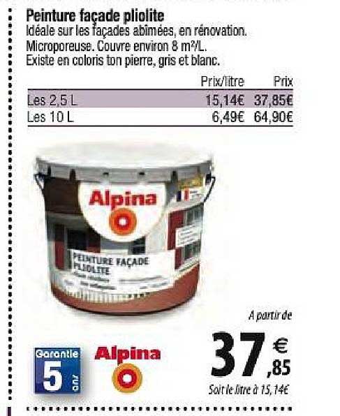 Peinture Façade Pliolite Alpina