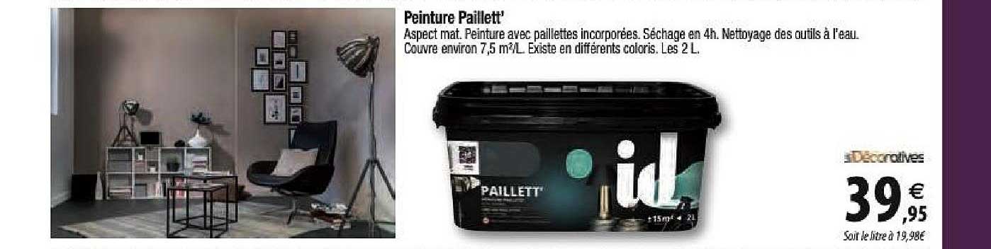 peinture paillet' décoratives