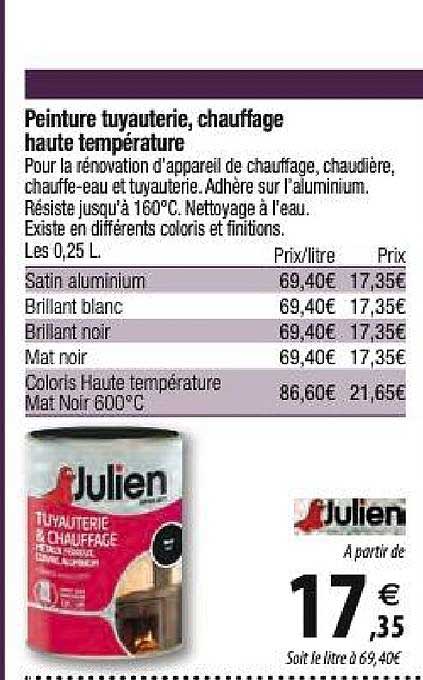 peinture tuyauterie chauffage haute température julien