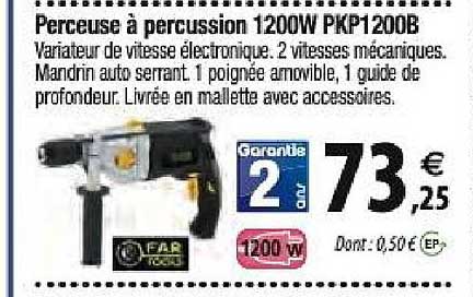 perceuse à percussion 1200w pkp1200b