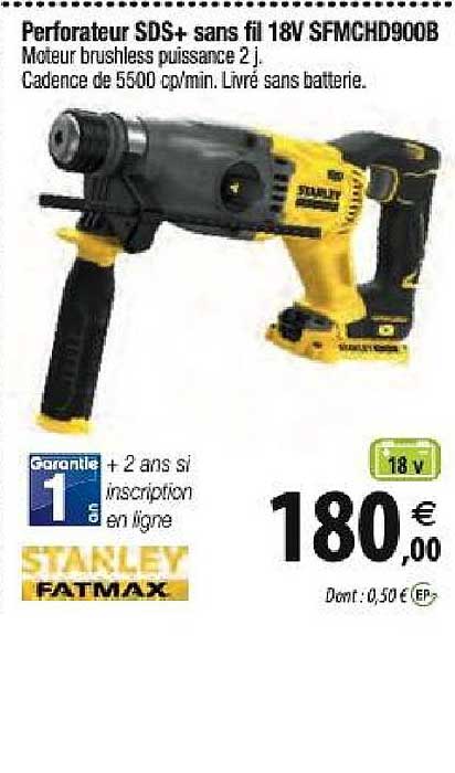 perforateur sds +sans fil 18v sfmchd900b