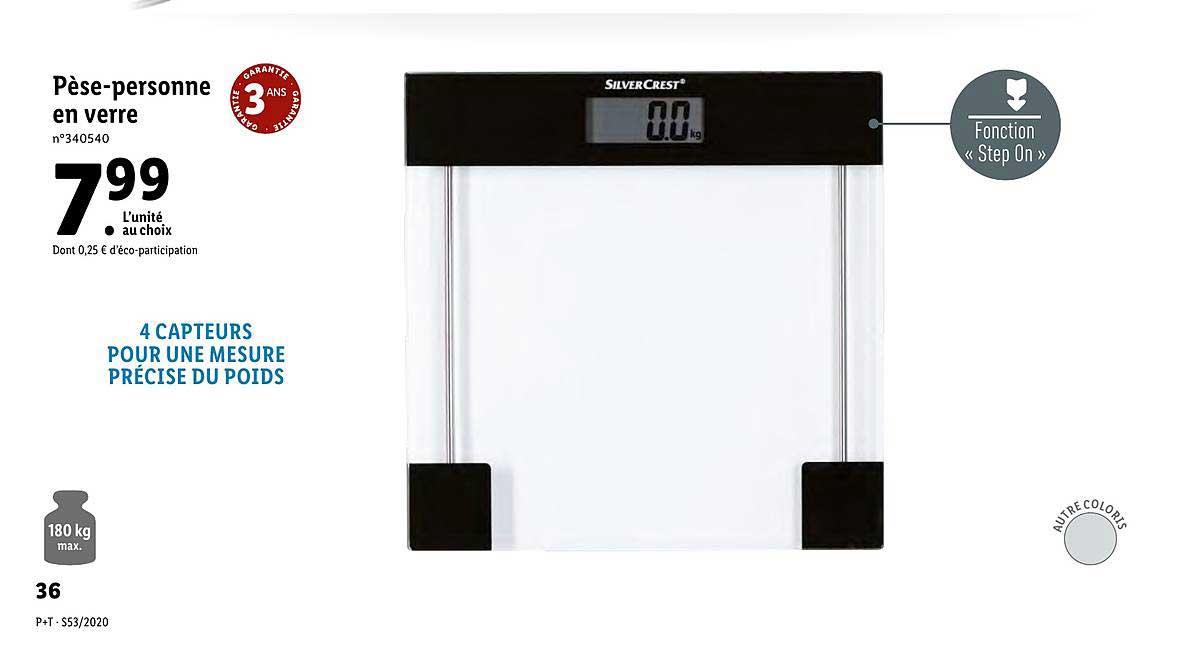 pèse personne en verre