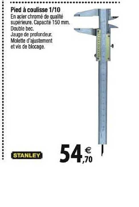 pied à coulisse 1 10