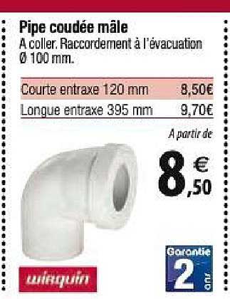 pipe coudée mâle wirquin