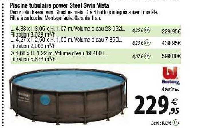 piscine tubulaire power steel swin vista
