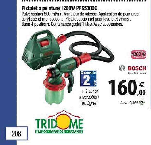 pistolet à peinture 1200w pfs5000e