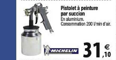 pistolet à peinture par succion
