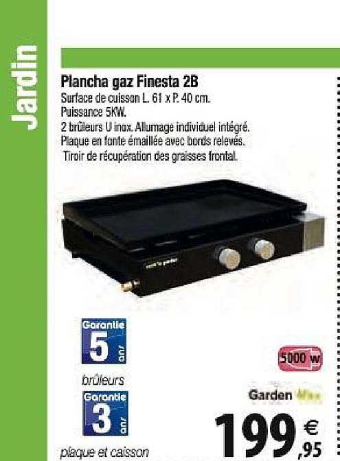 plancha gaz finesta 28