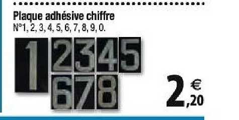 Plaque Adhésive Chiffre
