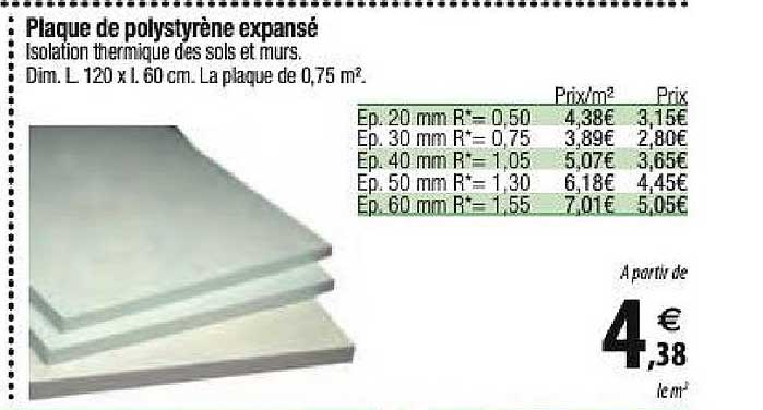 plaque de polystrène expansé