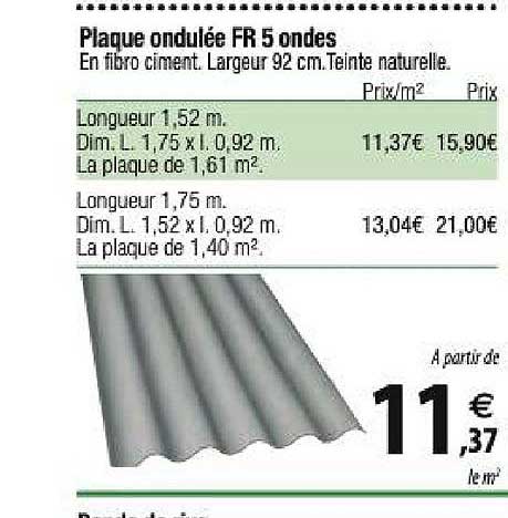 plaque ondulées fr 5 ondes