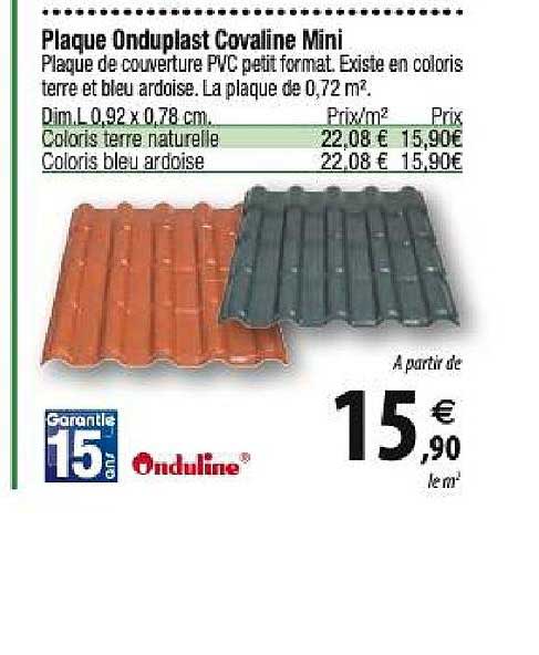 plaque onduplast covaline mini