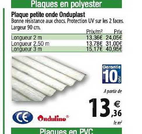 plaque petite onde onduplast