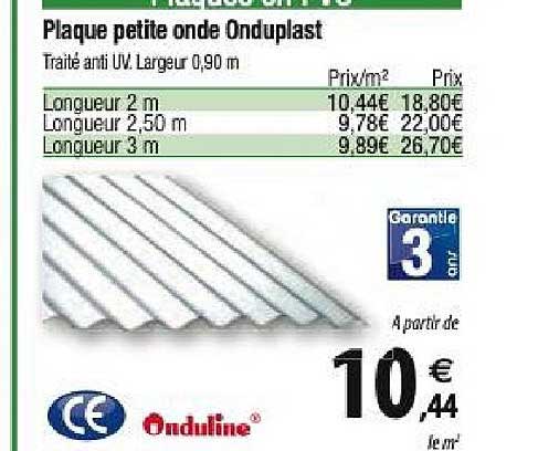 plaque petite onde onduplast